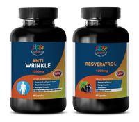 Weight Loss Supplements - Anti Wrinkle - RESVERATROL 1200 - resveratrol hyaluronic Acid - (2 Bottles Combo)