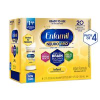 Enfamil NeuroPro Ready to Feed Baby Formula Milk, 2 Fluid Ounce Nursette (24 Count) - MFGM, Omega 3 DHA, Probiotics, Iron & Immune Support