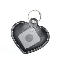 fashion key chain cover style accessories for tile skin phone finder key finder item finder (only case, NO tracker included). FOR old mate and new ttile mate with removable battery. Heart black