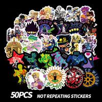 Meet Holiday JoJo's Bizarre Adventure Theme Stickers Waterproof Vinyl Scrapbook Stickers Car Motorcycle Bicycle Luggage Decal 50 PCS Laptop Stickers (JoJo's Bizarre Adventure)