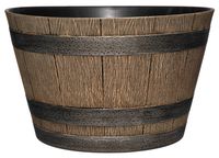 Classic Home and Garden S1027D-265R Whiskey Barrel, 20.5", Distressed Oak