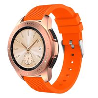 ZSZCXD Compatible for Samsung Galaxy Watch 42mm, 20mm Width Silicone Replacement Strap Wristband WatchBand for Samsung Galaxy (42mm) SM-R810/SM-R815 (Orange, 20mm Width)