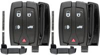 KeylessOption Keyless Entry Remote Smart Key Fob Shell Case Button Pad Key Cover for Land Rover LR2 2008-2012 (Pack of 2)