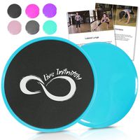 Live Infinitely Gliding Core Disc Sliders 2 Pack Exercise On Any Surface with Our Non-Catch Edges Designed for Smooth Sliding - Dual Sided Trainers Ideal for Home Abdominal & Core Workouts -Teal