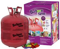 Blue Ribbon Balloon Time Disposable Helium Tank 14.9 cu.ft - 50 Balloons and Ribbon Included