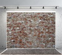 Laeacco 12x10ft Brick Wall Texture Photography Background Vintage Retro Rustic Style Brick Wall Party Event Portrait Backdrop