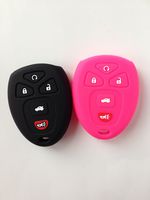 WKX 2pcs Key Cover Jacket Fit for Saturn Outlook Relay Aura Pontiac Grand Prix G6 G5 Chevrolet Traverse Tahoe Suburban Malibu GMC Yukon Acadia Buick Lacrosse Terraza Lucerne keyless Fob Remote