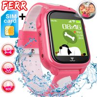 TURNMEON  [SIM Card Free]Kids Smart Watch for Girls, Smart Phone Watch, Waterproof IP68 Swim Bracelet, Call Anti-Lost, Flashlight, Digital Toy, Birthday Xmas Gifts for 3-12 Year Old, Pink