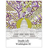 Tree-Free Greetings Adult Coloring Book- Stress Relief, Mindfulness and Relaxation for Grown Ups and Kids, 8.5 x 11 Inches, Washington DC Life (DB13813)