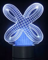 CHIMAERA 3D Magical Optical Illusion Criss Cross Rings USB Lamp