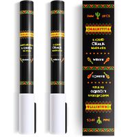 Chalkitita Chalk Markers White Fine tip 3mm (Reversible) for Bistro menu Boards, Glass, Windows, Blackboard, Chalkboard