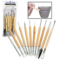 Sculpt Pro Pottery Tool Kit - 11-Piece 21-Tool Beginner's Clay Sculpting Set - Great Gift