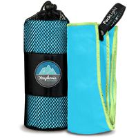 Youphoria Outdoors Microfiber Quick Dry Travel Towel - Ideal Fast Drying Towels for Travel, Camping, Beach, Backpacking, Gym, Sports, and Swimming - Ultra Light, Fast Drying and Absorbent - 3 Sizes