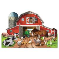 Melissa & Doug Busy Barnyard-Shaped Floor Puzzle (Beautiful Original Artwork, 32 Pieces, 2' x 3', Great Gift for Girls and Boys - Best for 3, 4, and 5 Year Olds)