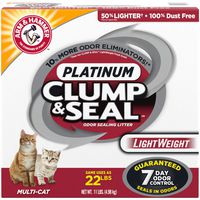 Arm & Hammer Clump & Seal Platinum Lightweight Cat Litter, Multi-Cat, 11Lbs