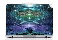 Laptop VINYL DECAL Sticker Skin Print Mandala Art Yoga Sitting Spiritual Nebula Stars Printed Design fits 15.6" HP Pavilion (15-d038dx)