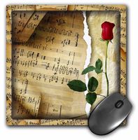 3dRose Music for A Rose Mouse Pad, 8" x 8" (mp_41331_1)