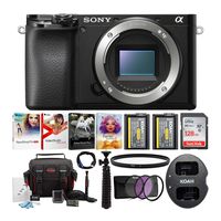 Sony Alpha a6100 APS-C Mirrorless Interchangeable-Lens Camera (Body Only) Bundle (9 Items)