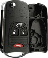 KeylessOption Keyless Entry Remote Fob Car Flip Key Shell Case Pad Housing Uncut Blank Ignition Blade