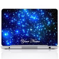 Meffort Inc Personalized Laptop Notebook Notebook Skin Sticker Cover Art Decal, Customize Your Name (12 Inch, Galaxy Stars)
