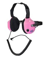 Race Day Electronics Pink Behind The Ear Headphones/Earphones Noise Cancelling Headset for Racing Scanners