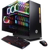 CYBERPOWERPC Gamer Supreme Liquid Cool SLC10040CPG Gaming PC (Intel i7-9700K 3.6GHz, 32GB DDR4, AMD Radeon RX 580 8GB, 480GB SSD, 3TB HDD, WiFi & Win 10 Home) Black