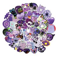 COOLCOOLDE Water Bottle Stickers Cute Purple Girl Stickers 60pcs Variety Vinyl for Laptop Stickers Car Motorcycle Bicycle Luggage Decal Graffiti Patches Skateboard Stickers(Purple Girl)