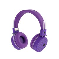 RockPapa Love On Ear Foldable Stereo Wireless Bluetooth Headphones Headset with Microphone for Kids Childrens Boys Girls Purple