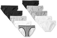 Amazon Essentials Women's Cotton Stretch Bikini Panty, Neutral Prints, X-Small