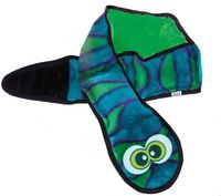 Outward Hound Invincibles Blue Snake Dog Toy - Stuffingless, Tough and Durable Squeakers, XL