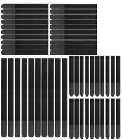 Besteek 50 Pcs Cable Straps Reusable Fastening Cable Ties, Hook and Loop Cable Organizer Wire Ties, 5"/6"/11", Black