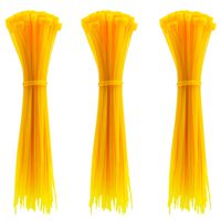 4 Inch Clear Zip Ties, 300pcs Nylon Cable Ties YELLOW