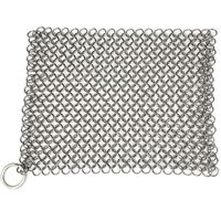 The Ringer Large Stainless Steel Big Chainmail Cast Iron Cleaner Skillet Cleaner Highest Grade 8x6 Inch Design