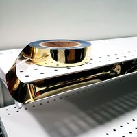 Decorative Gondola Shelving Vinyl Insert for Ticket Channel 130 FT. x 1.25 in. - Gold