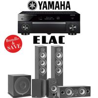 Elac F6.2 Debut 2.0 5.1-Ch Home Theater Speaker System Yamaha AVENTAGE RX-A1080 7.2-Channel 4K Network AV Receiver