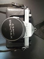 PENTAX SPOTMATIC II 35MM FILM CAMERA WITH 50MM F 1.4 , LENS CAP & LEATHER STRAP