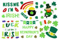 Iconikal St. Patrick's Day Window Decorations Gel Clings, 103-Piece Set