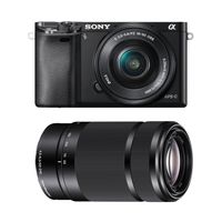 Sony Alpha A6000 Wi-Fi Digital Camera & 16-50mm Lens with E-Mount 55-210mm f/4.5-6.3 OSS Zoom Lens