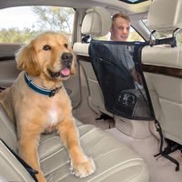 Pikaon Front Seat Barrier, Car Dog Barrier Vehicle Backseat Mesh Universal Fit