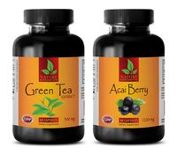 Weight Loss Natural - Green Tea Extract - ACAI Berry Extract - Green Tea Supplement Weight Loss - 2 Bottles (60 Capsules + 60 Capsules)