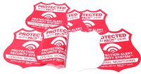 7 Home Burglar Alarm Security System Static Cling Stickers