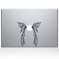 The Decal Guru Fairy Wings MacBook Decal Vinyl Sticker - 12" MacBook - Black (1059-MAC-12M-BLA)