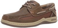 Margaritaville Men's Anchor Lace Boat Shoe, Brown, 11W Wide US