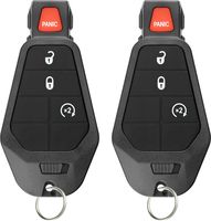 KeylessOption Keyless Entry Remote Control Car Key Fob Starter Alarm for Chrysler Dodge Jeep (Pack of 2)