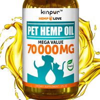 Natural Hemp Oil for Dogs & Cats - 70 000MG - Premium Hemp Extract - Anxiety Relief for Dogs - Grown & Made in USA - Omega 3, 6 & 9 - Supports Hip & Joint