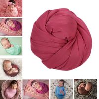 Newborn Photography Props Boys | Baby Girls Photo Outfits | Soft Stretchy Wrap Blanket Swaddle Backdrops for Photo Shoot (Cherry Red)