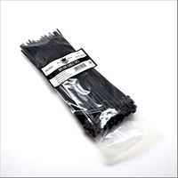 Black Garage Self Gripping Multi-Purpose Nylon Zip Cable Ties (8") 100 Pieces