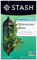 Stash Tea Moroccan Mint Green Tea, 20 Count Box of Tea Bags Individually Wrapped in Foil (packaging may vary), Medium Caffeine Tea, Green Tea Blended with Mint, Drink Hot or Iced