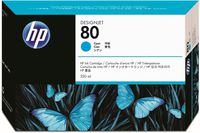 HP 80 Cyan DesignJet Original Ink Cartridge, 350-ml (C4846A)