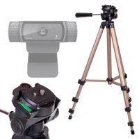 DURAGADGET Black & Gold Lightweight Aluminium Tripod - Compatible with Panasonic Lumix DMC-G6 | DMC-GX7 | GF6 | FZ72 | LZ30 | DMC-FZ72 | DMC -G5KK | DMC-G5HEB-K | DMC-GH3K & DMC-FZ200EGK